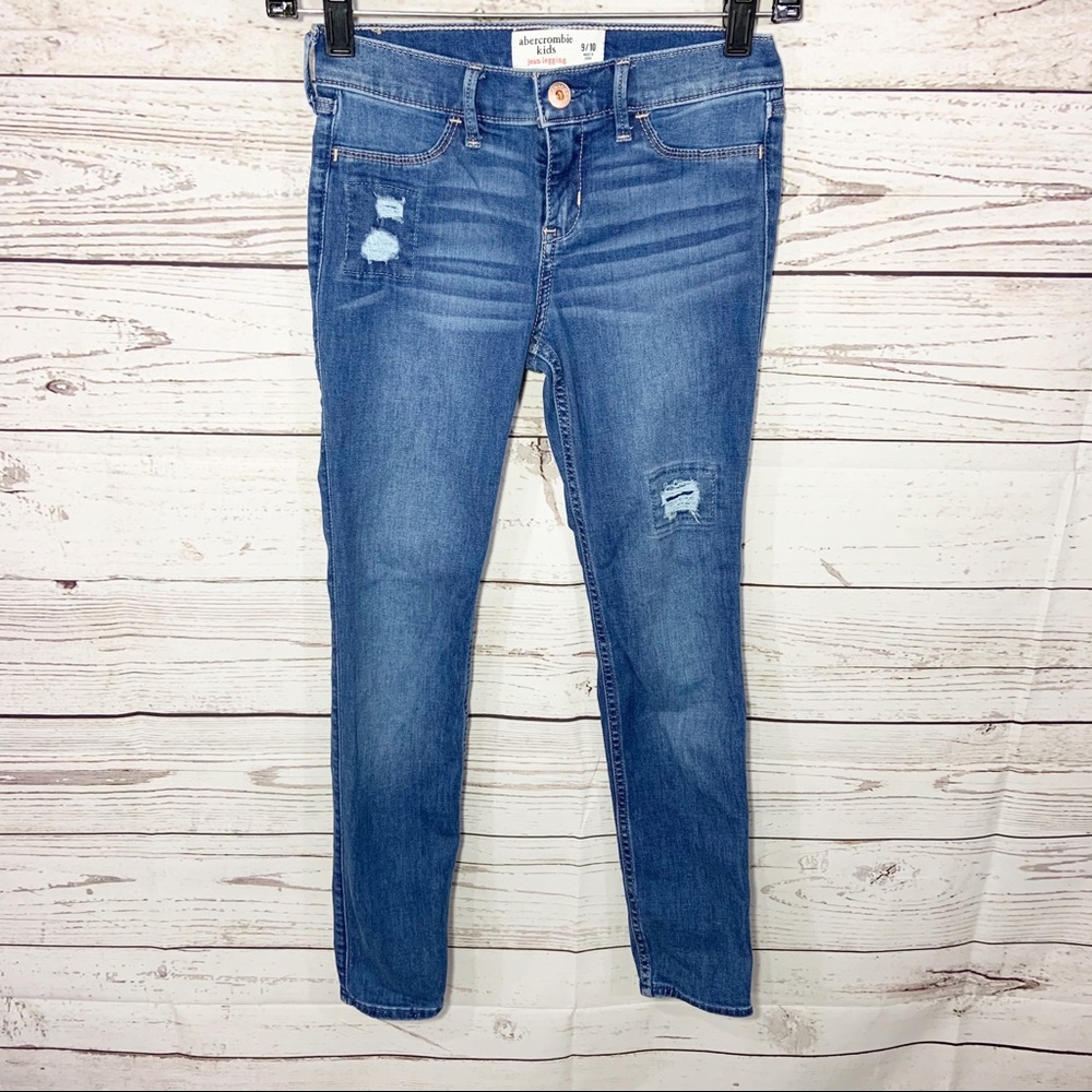 Abercrombie Girls Distressed Jean Leggings 9/10